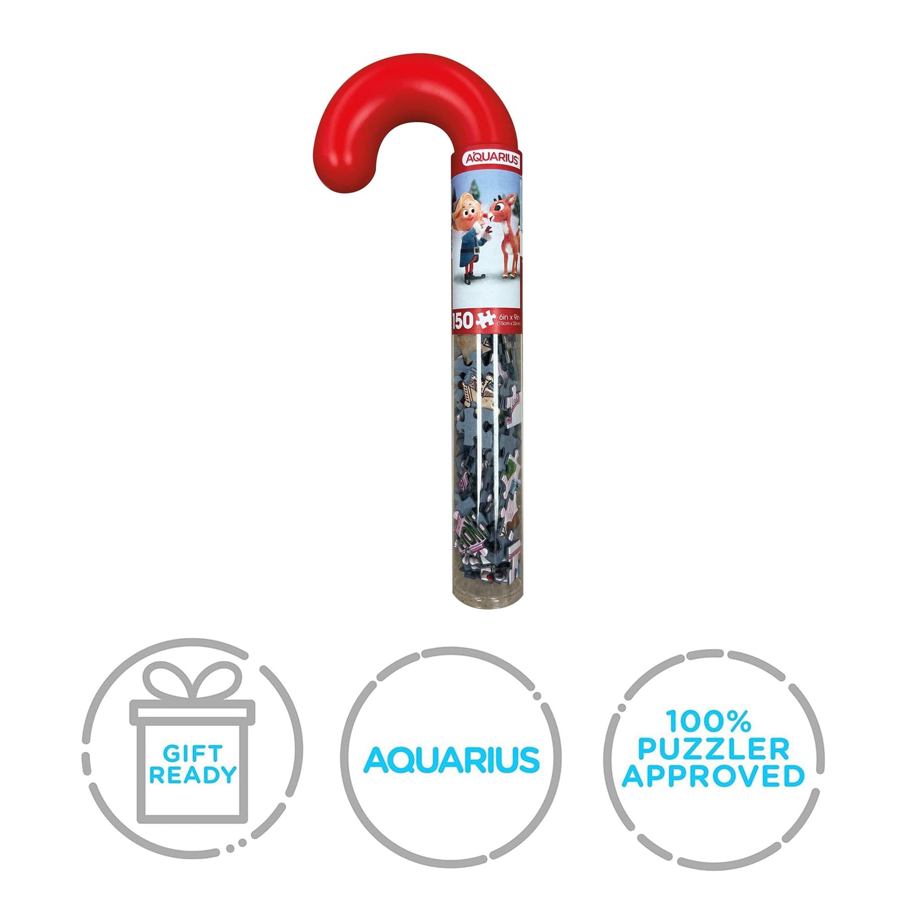 Rudolph The Red-Nosed Reindeer 150 Piece Candy Cane Micro Jigsaw Puzzle