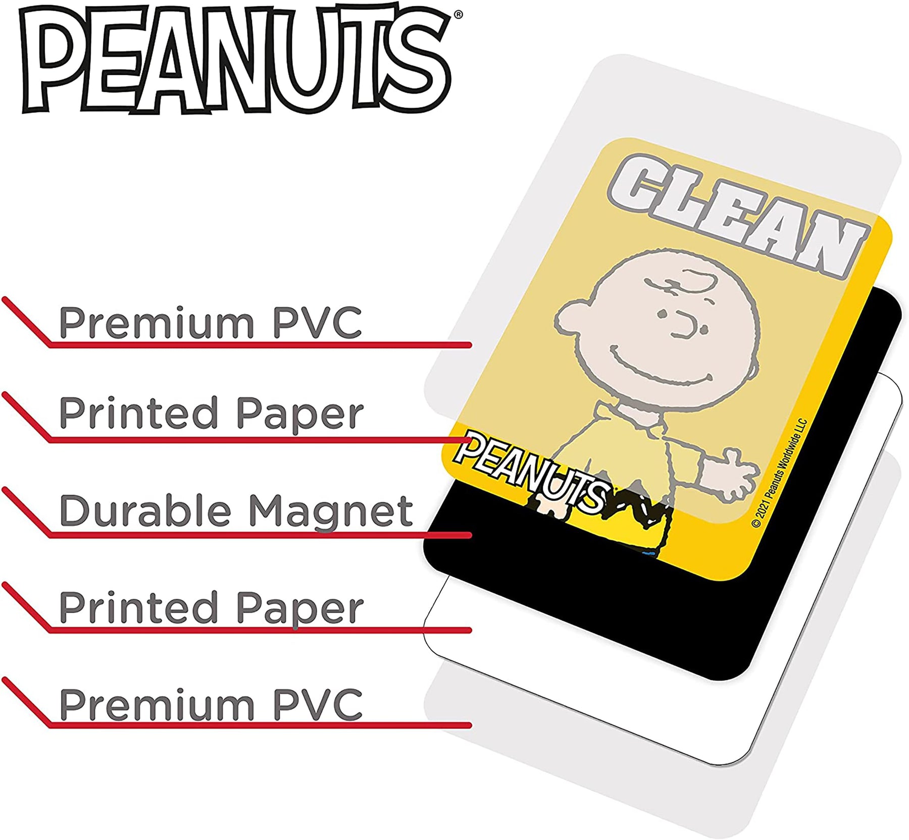 Peanuts Charlie and Pig Pen Double Sided Dishwasher Magnet