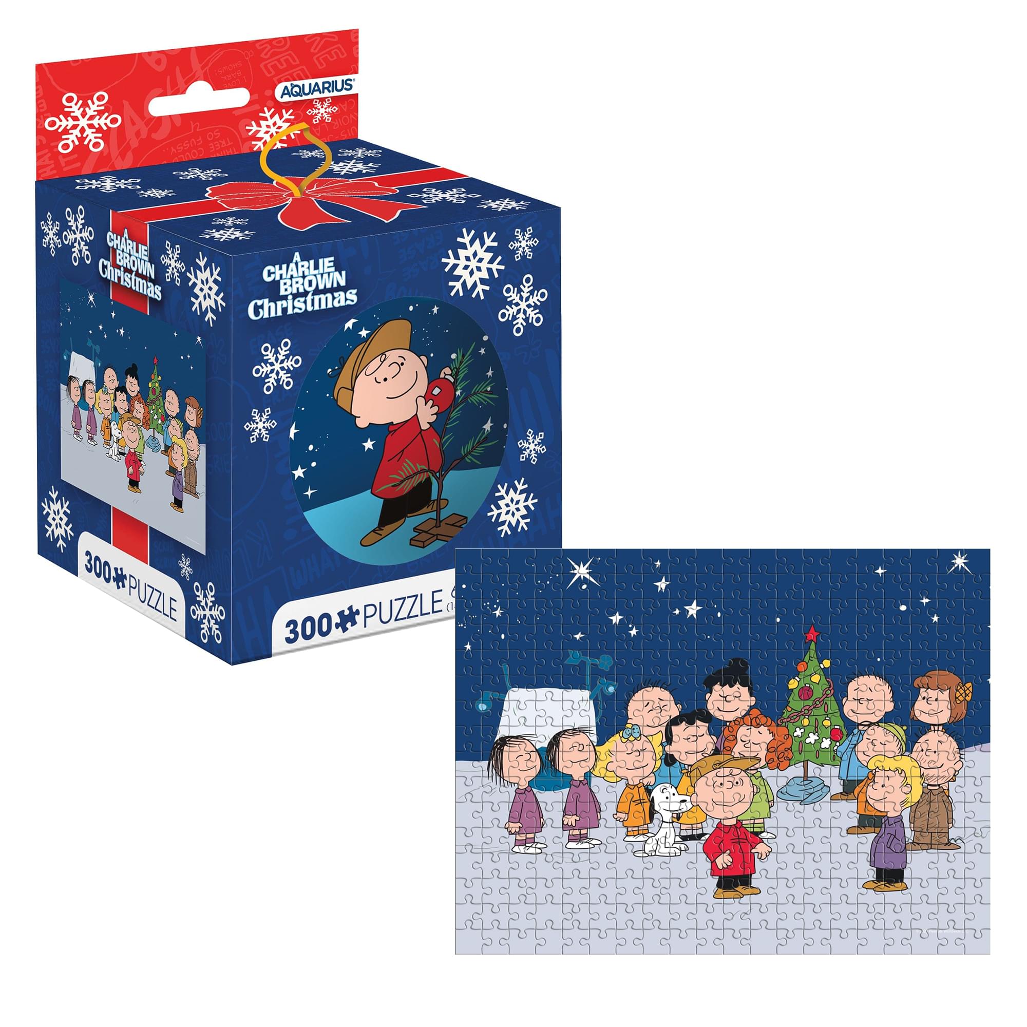 Peanuts Charlie Xmas Tin Globe 300 Piece Puzzle | Free Shipping