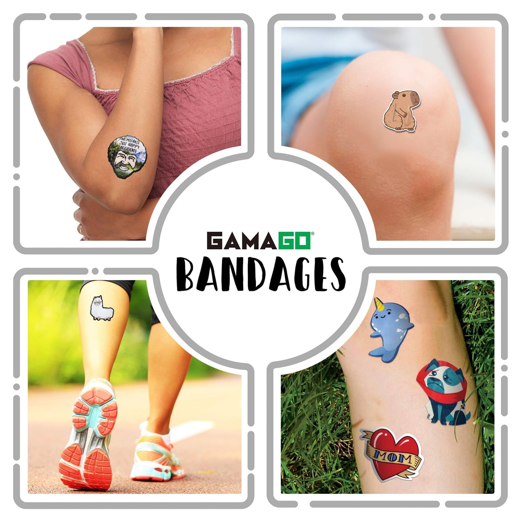 Capybara Bandages | Set of 20 Individually Wrapped Self Adhesive Bandages