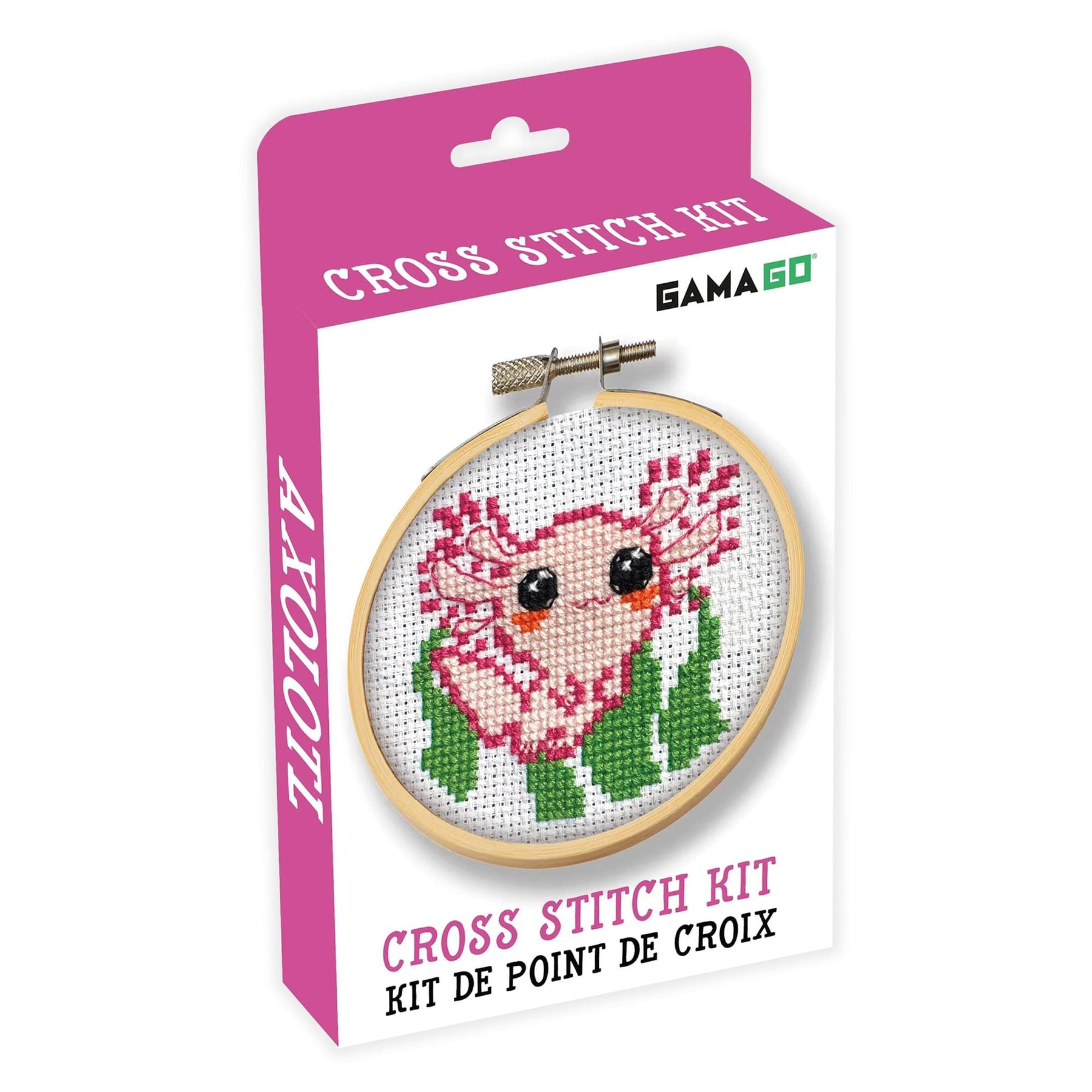 Axolotl Cross Stitch Embroidery Kit