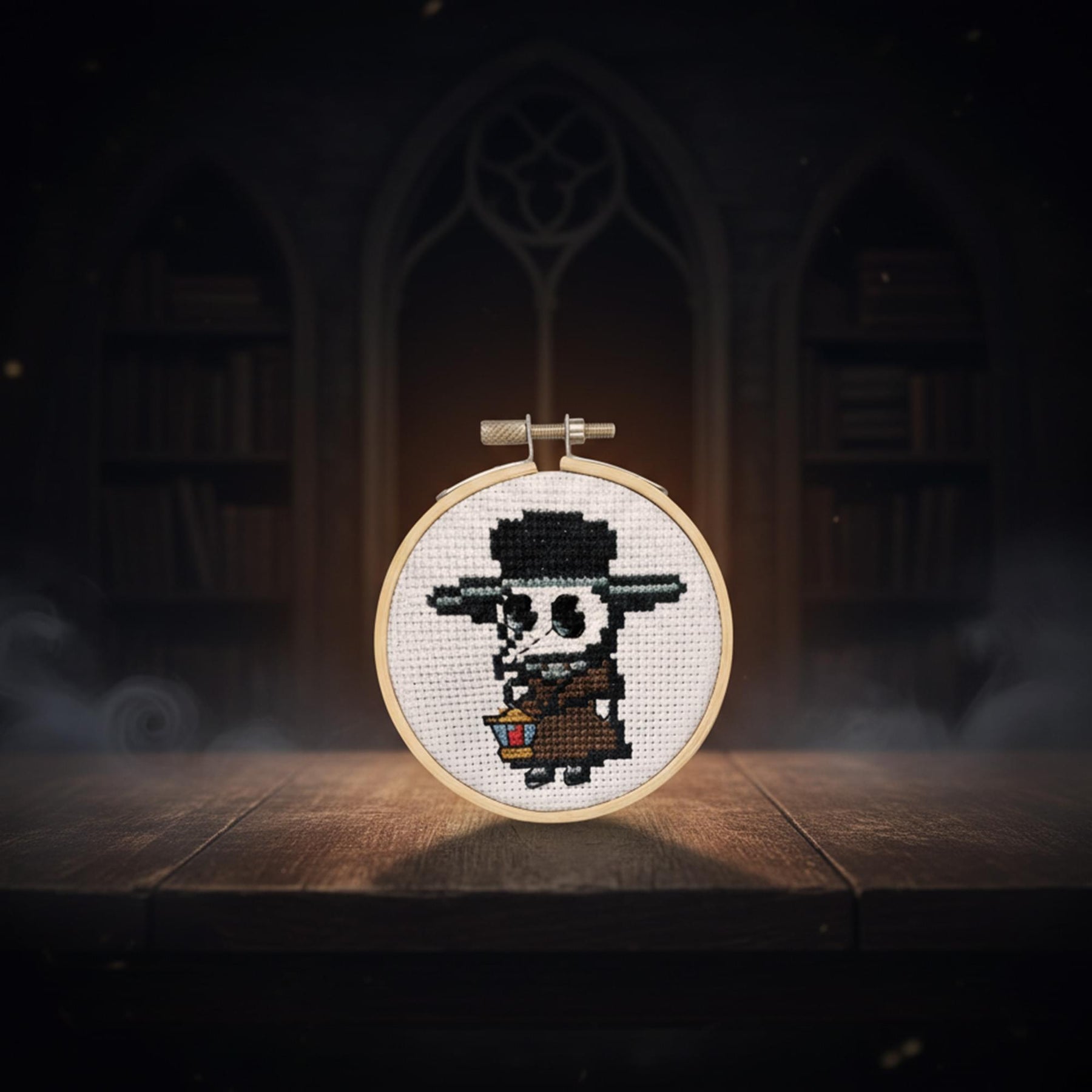 Plague Doctor Cross Stitch Embroidery Kit