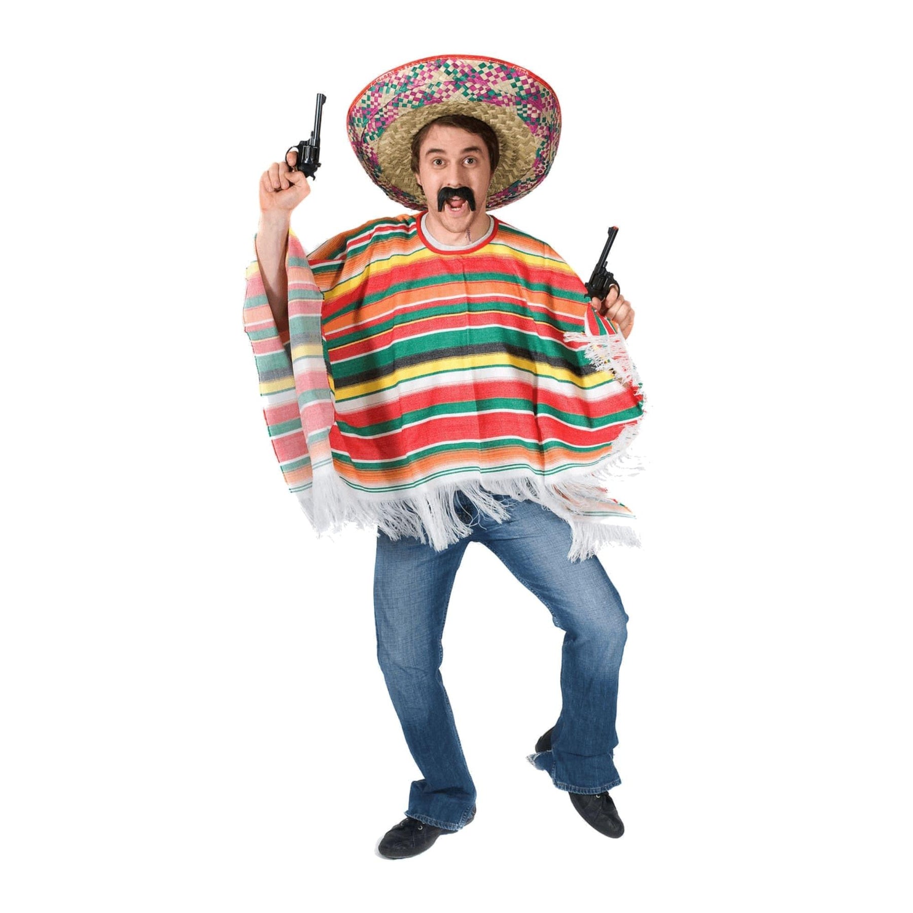Rainbow Mexican Poncho Adult Costume