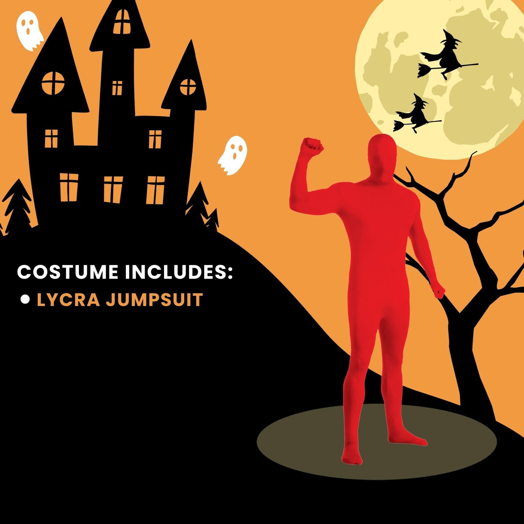 Second Skin Suit Red Adult Costume