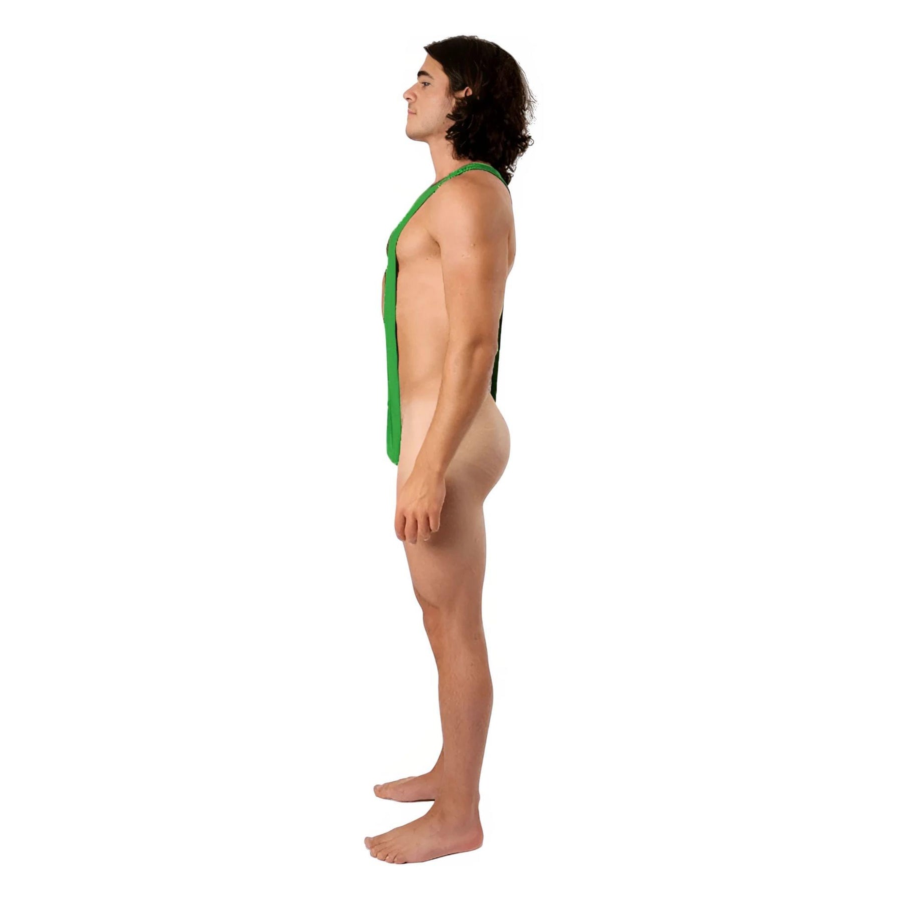 Borat Mankini Thong Swimsuit (luminous Green) Adult Costume