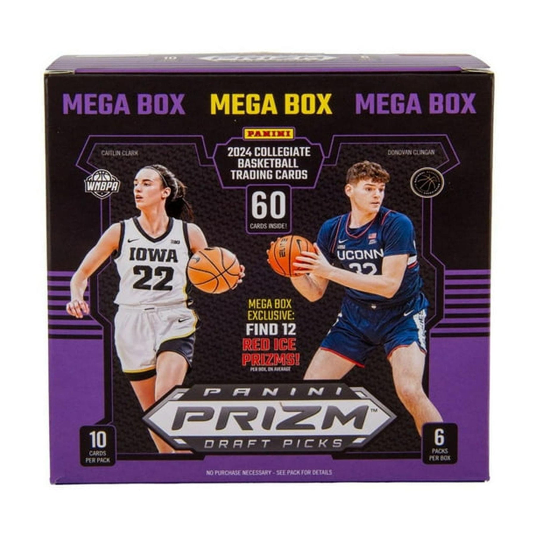 Panini Prizm 2024-25 Draft Picks Collegiate Basketball Mega Box | 6 Packs