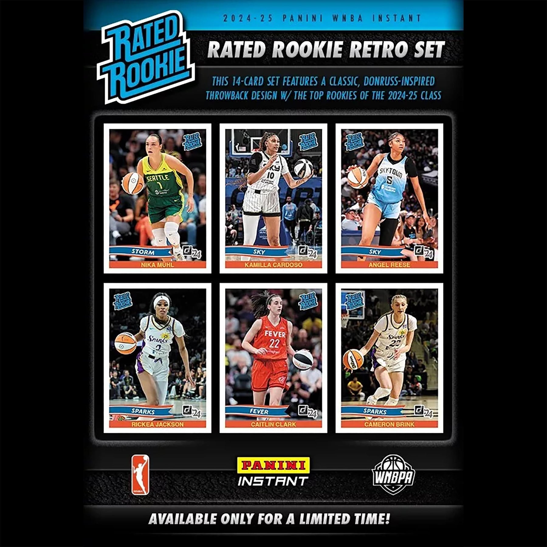 WNBA 2024 Panini Instant Rated Rookie Retro Set | 14 Cards
