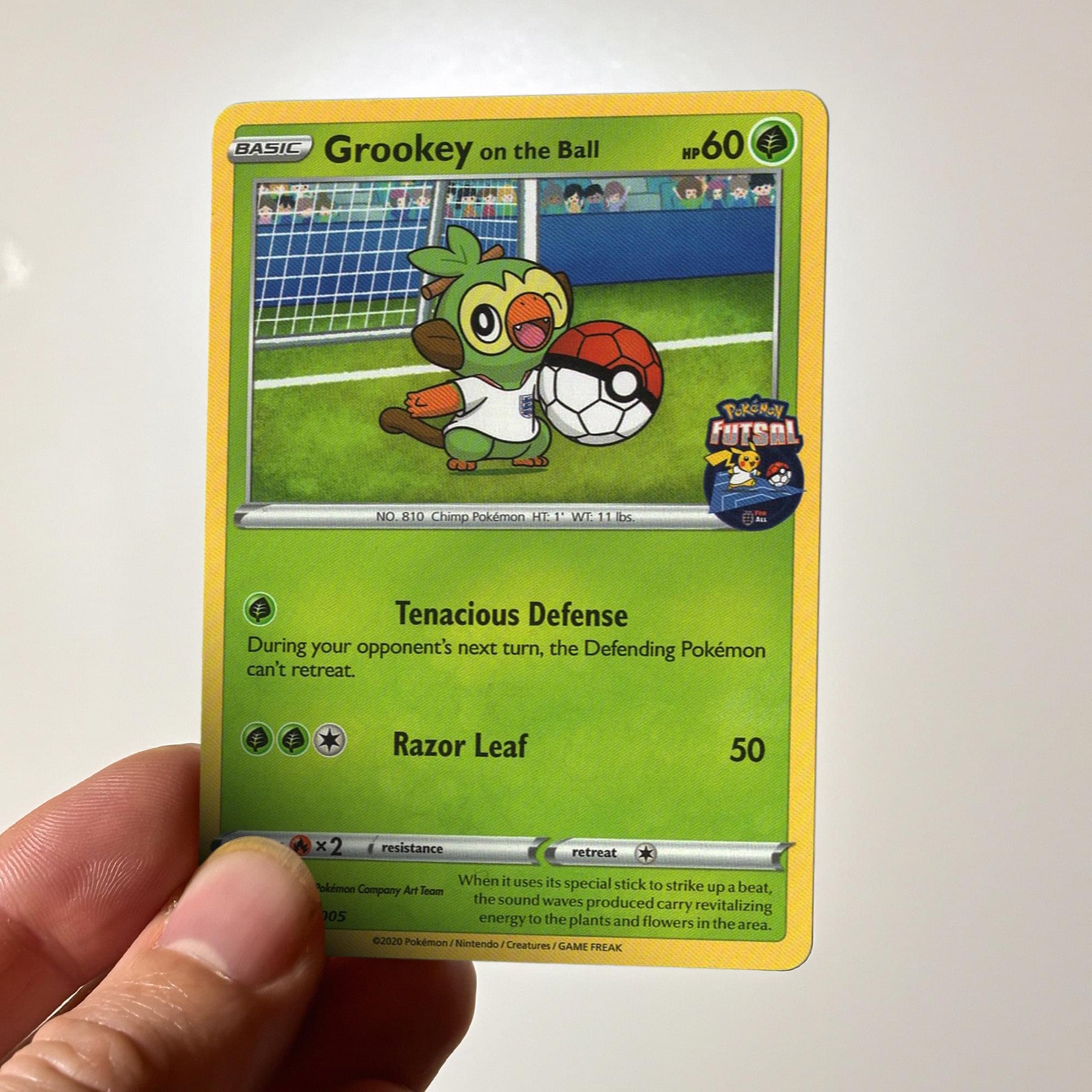 Pokemon Futsal 2020 Promo Trading Card | Grookey on the Ball