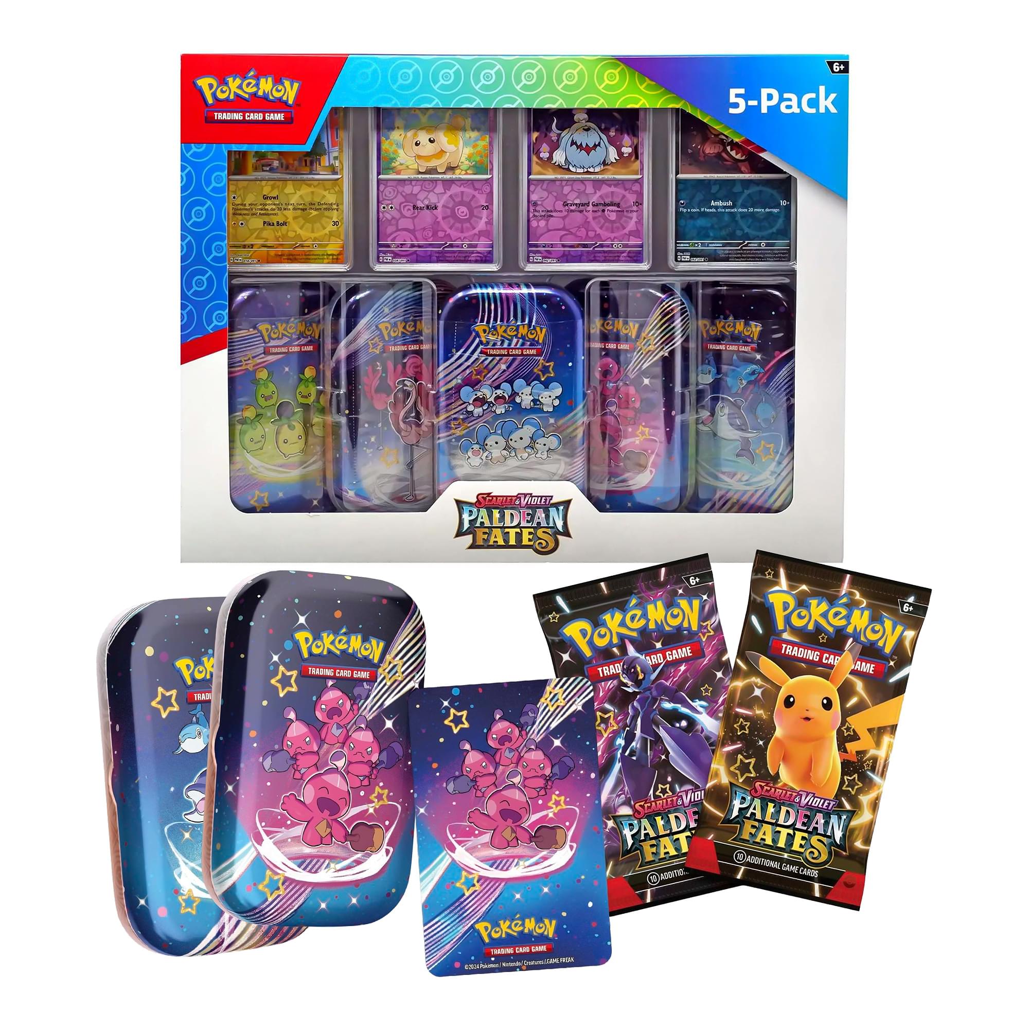 Costco Paldean Fates Mini Tin 5-Pack