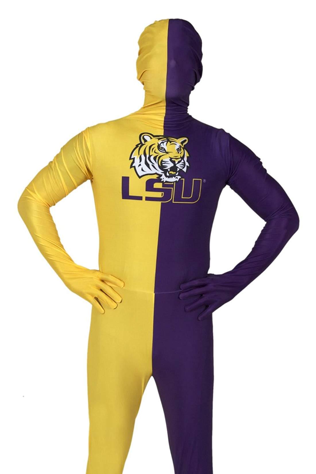 Louisiana State University Men's Skin Suit Costume Adult Free Shippi