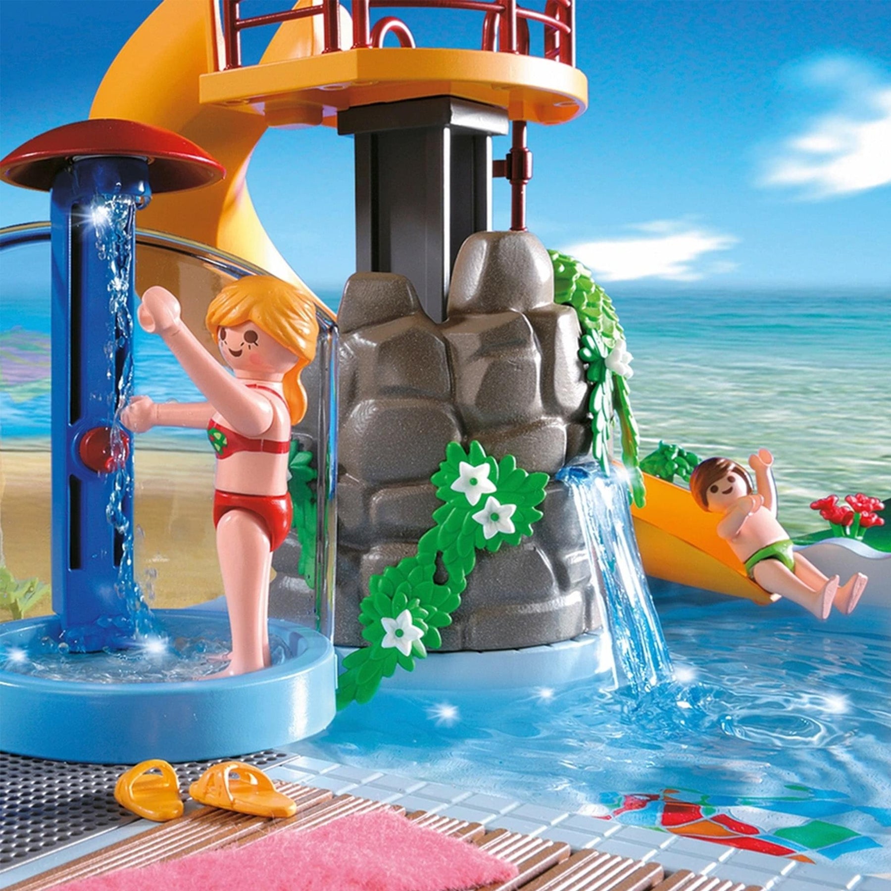 Playmobil 4858 Family Fun Pool with Slide 133 Piece Building Set