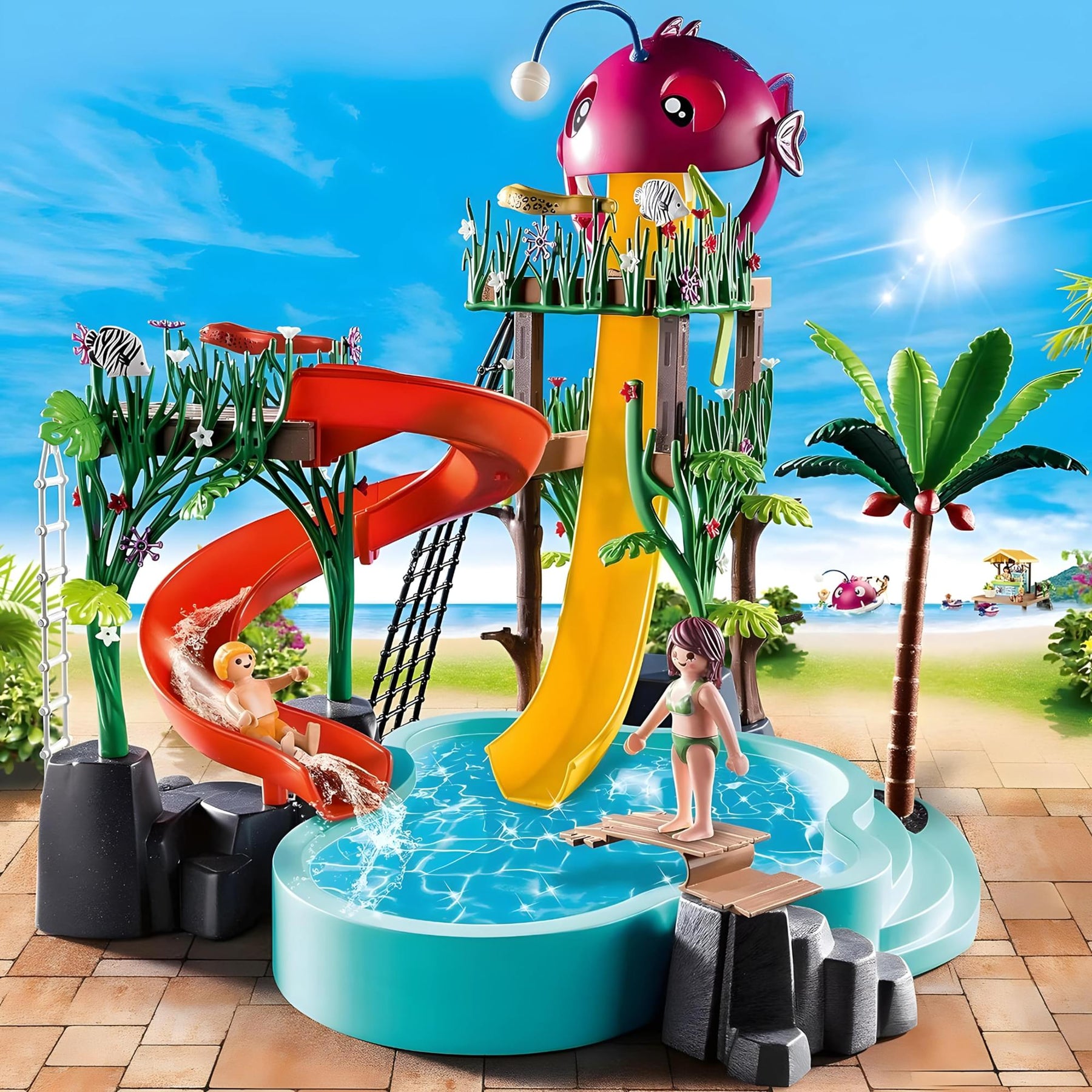 Playmobil 70609 Water Park with Slides Building Set