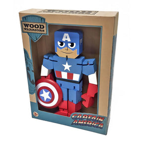 Marvel Wood Warriors 8" Captain America