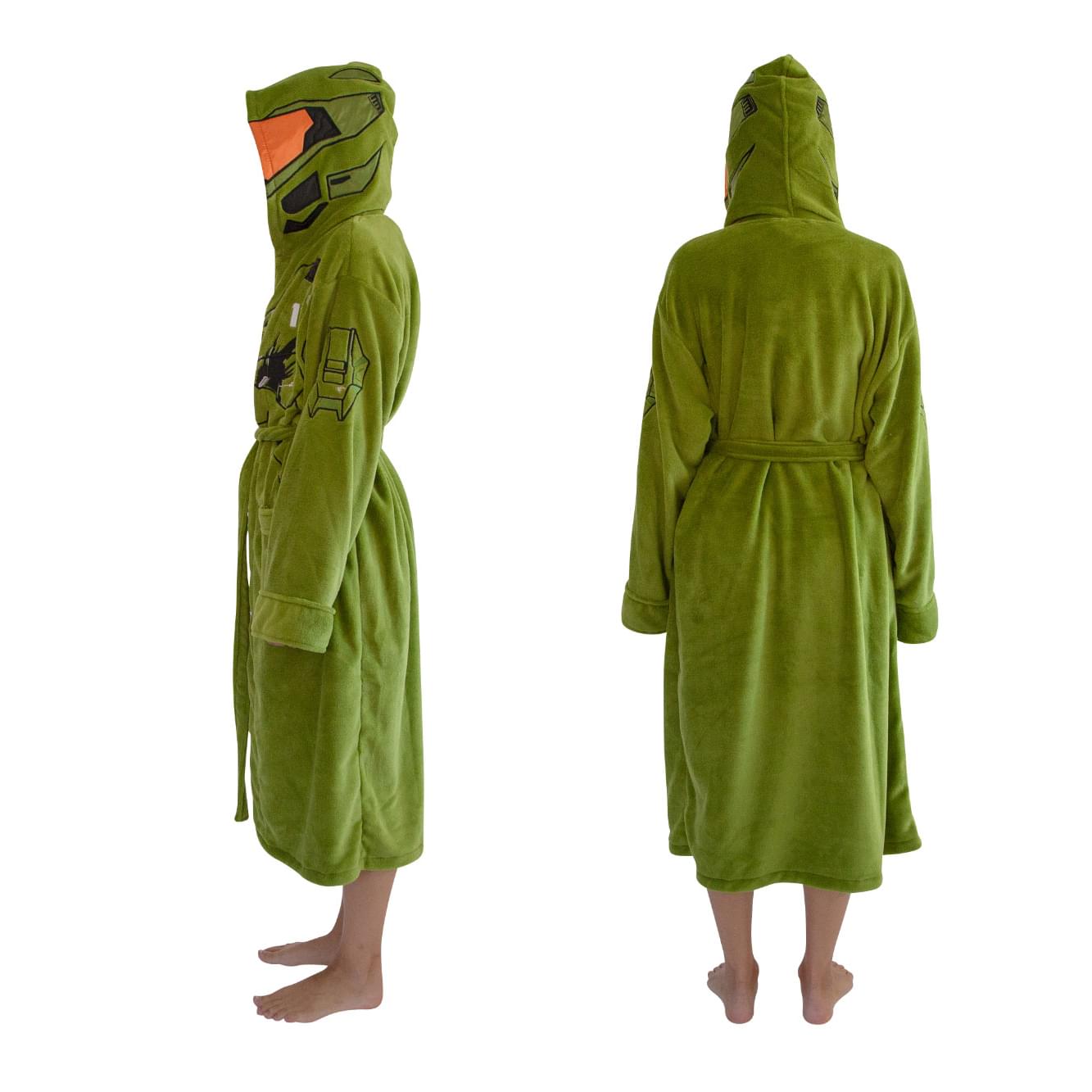 Halo Infinite Master Chief Hooded Bathrobe for Adults | One Size Fits Most