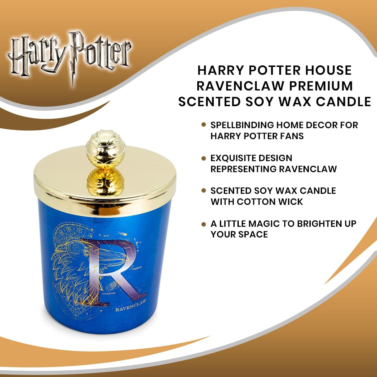 Harry Potter House Ravenclaw Premium Scented Soy Wax Candle