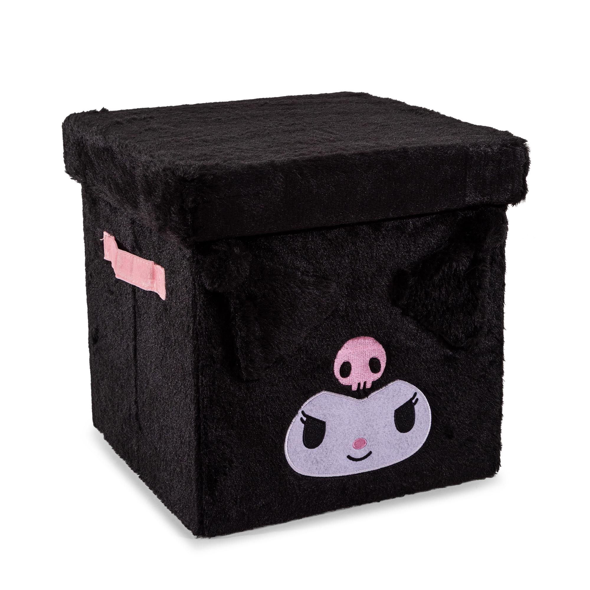 KUROMI 収納ボックス 36×26×24cm 3セット Sanrio Kuromi 13 x 13 Inch Plush Storage Cube | Free Shipping