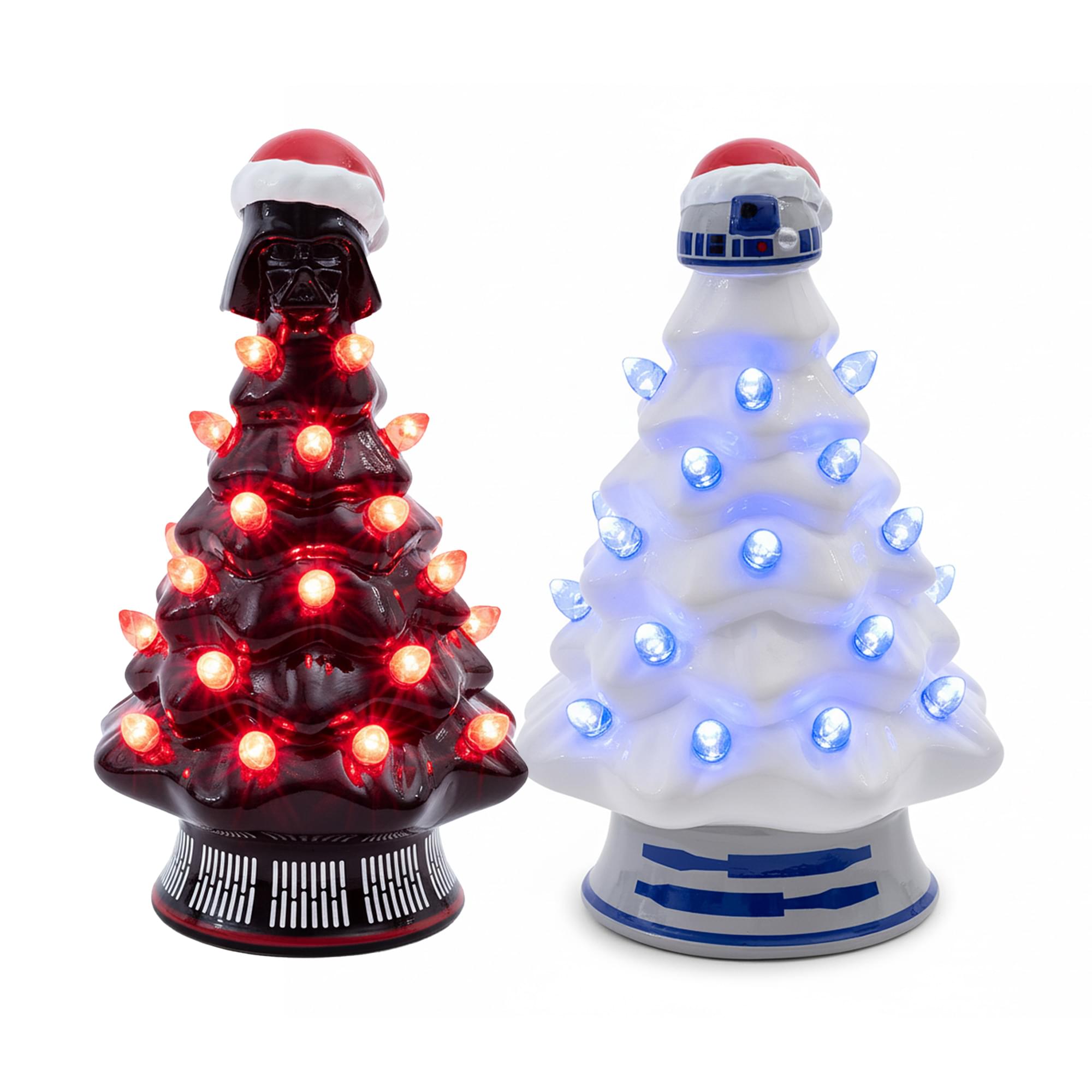 Star Wars Light-Up Ceramic Christmas Tree Set Of 2 | Free Shipping