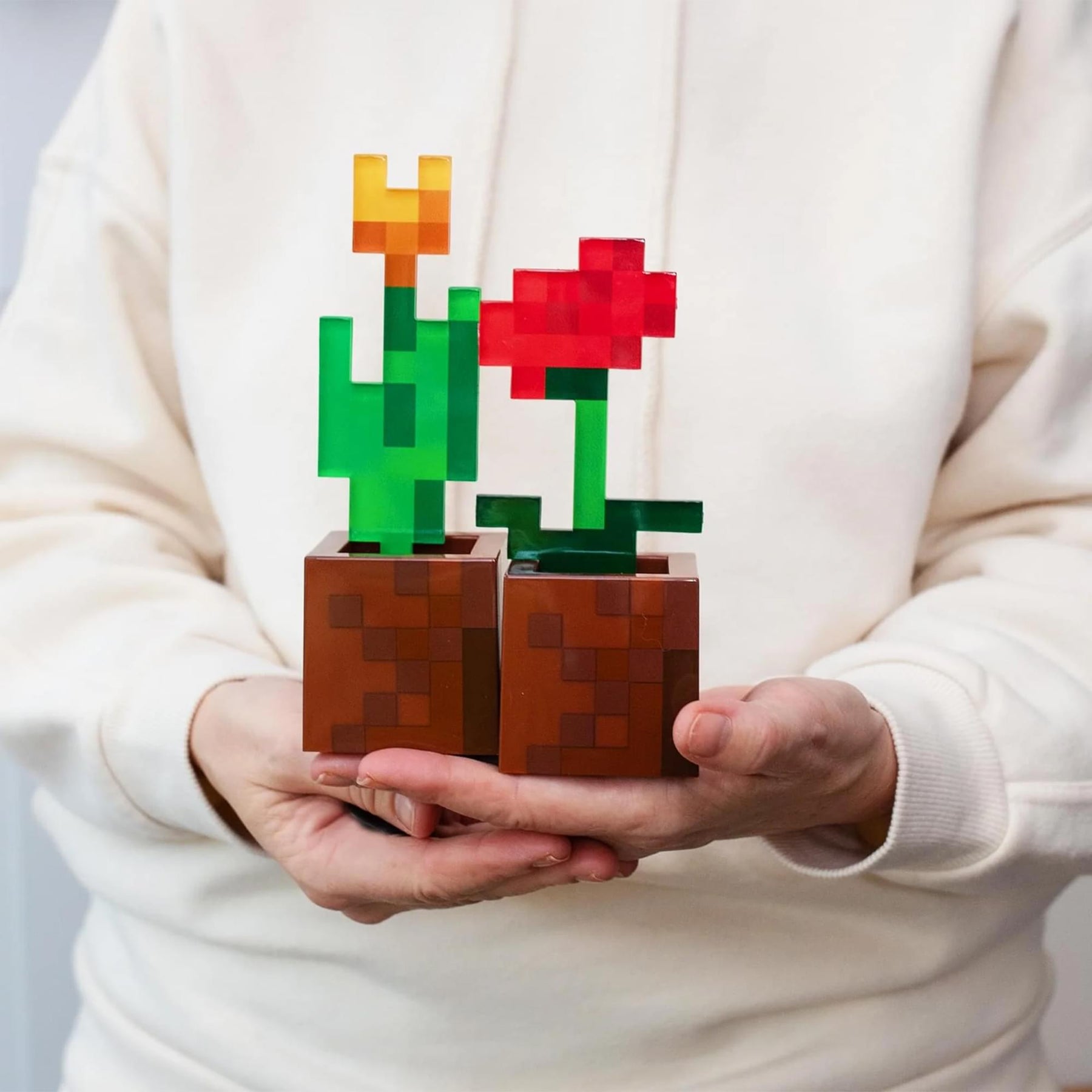 Minecraft 2-Piece Flower Pot Mood Light Bundle