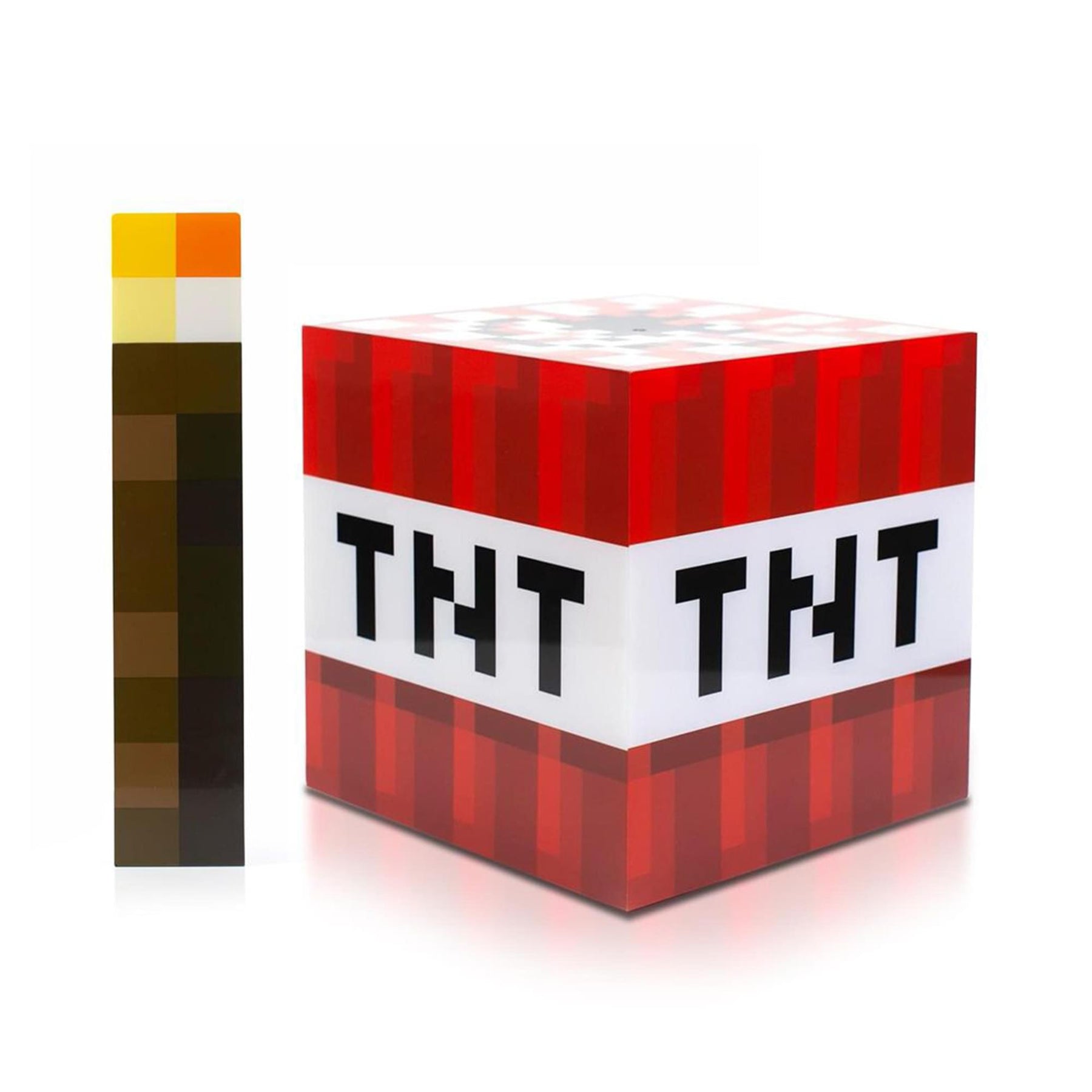 Minecraft 2-Piece Light Bundle | TNT Block Mood Light & Torch LED Lamp