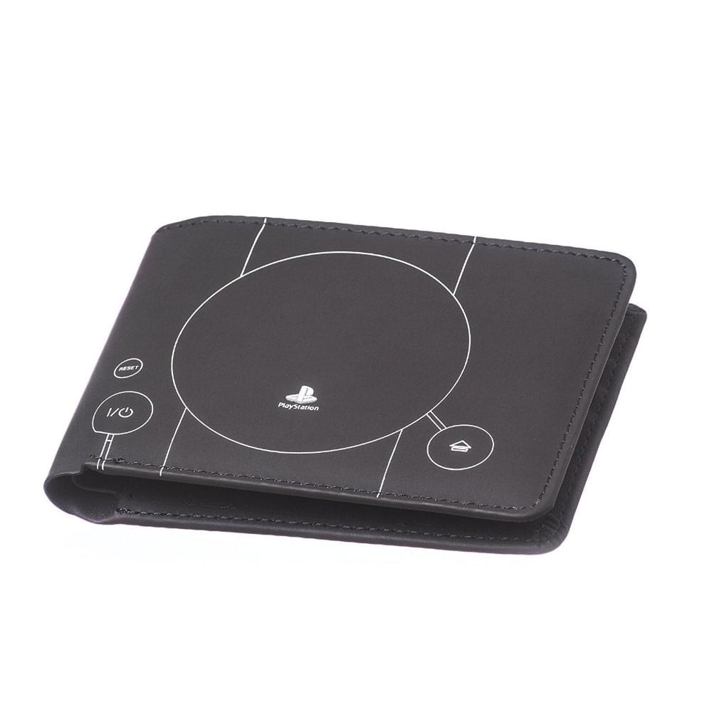 PlayStation PS1 Console Men's Bi-Fold Wallet Black