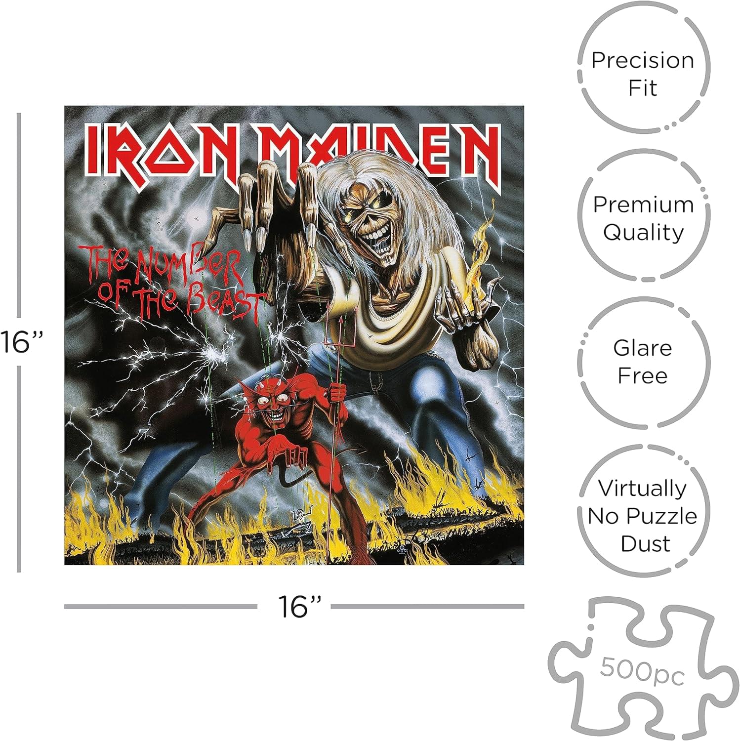 Iron Maiden Number Of The Beast 500 Piece Jigsaw Puzzle