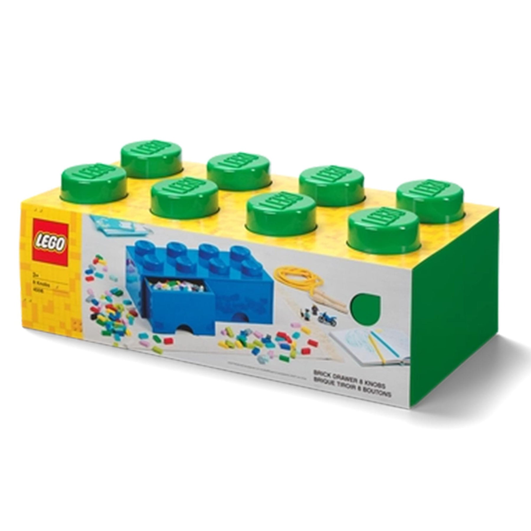 Lego Storage Brick 2 Drawer Dark Green