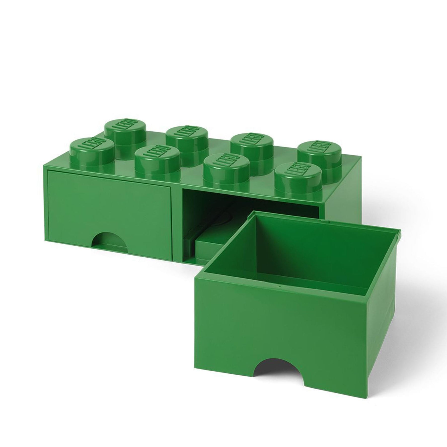 Lego Storage Brick 2 Drawer Dark Green