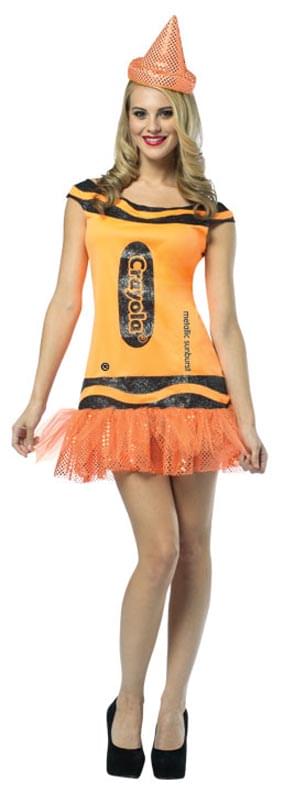 Crayola Glitz & Glitter Dress Costume Adult: Metallic Sunburst