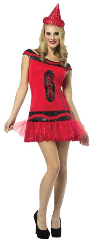 Crayola Glitz & Glitter Dress Costume Adult: Big Dip O'Ruby