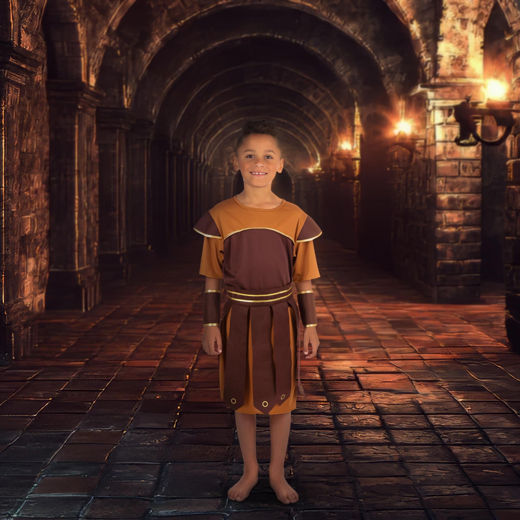 Roman Soldier Tunic Child Costume Set