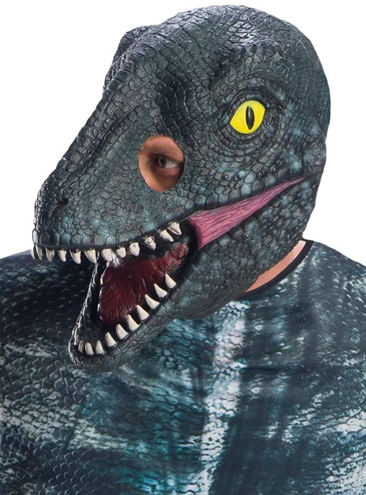 Jurassic World Blue Velociraptor 3/4 Adult Costume Mask Free Shippin
