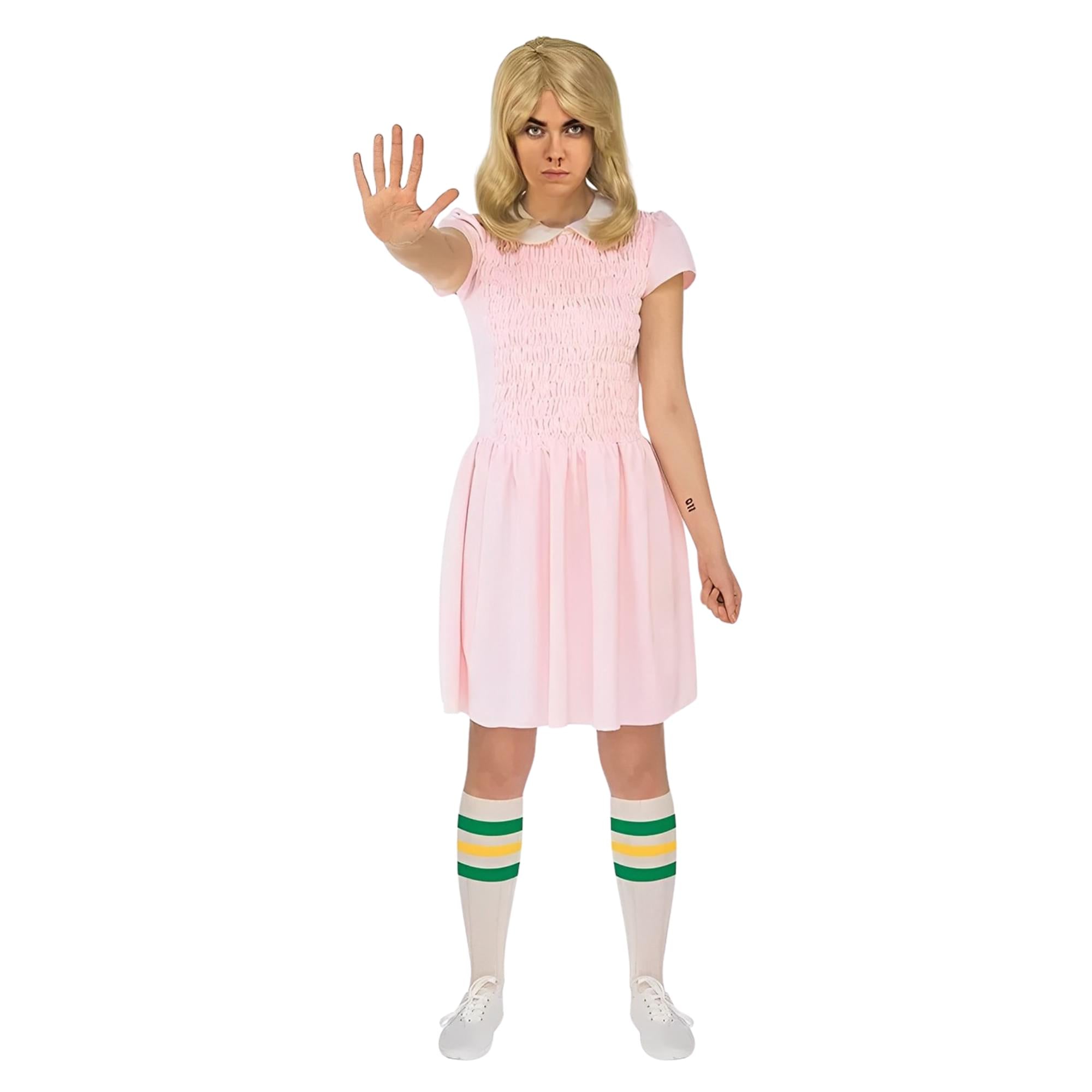 Stranger Things Eleven Short Sleeve Adult Costume Dress | Free Shippin Stranger Things Eleven Short Sleeve Adult Costume Dress | Free Shippin