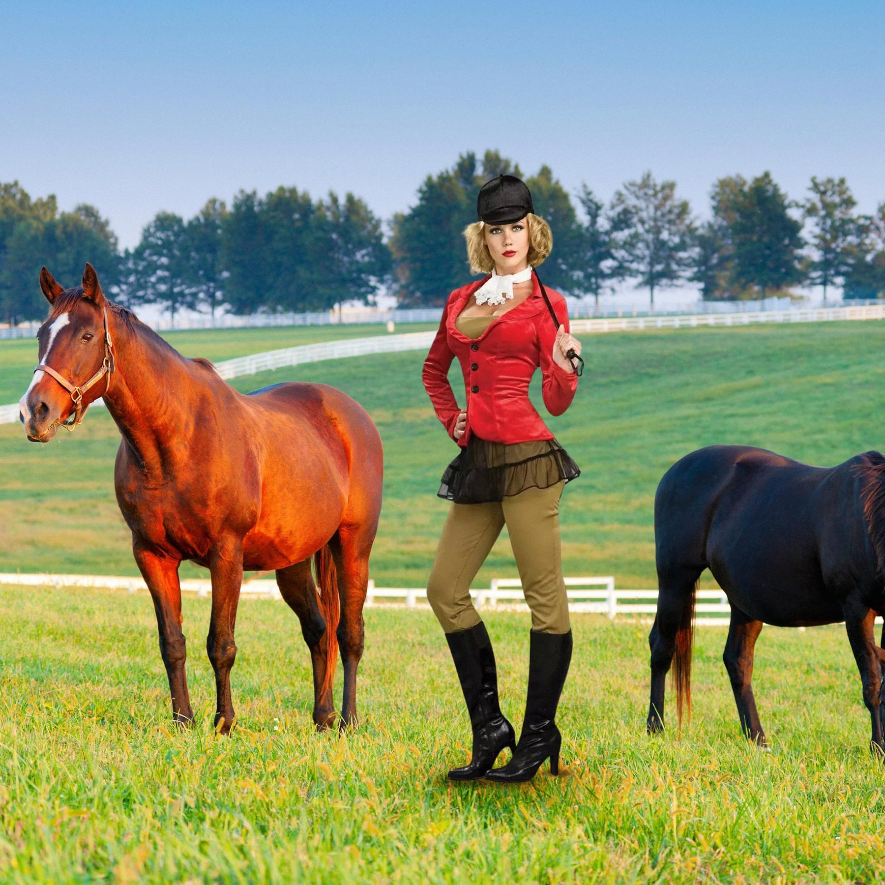 Equesterienne Female Lady Jockey Horse Rider Costume Adult