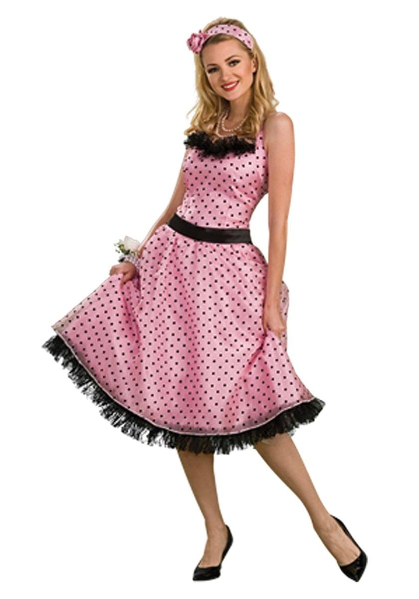 Polka Dot Prom Dress Adult Costume