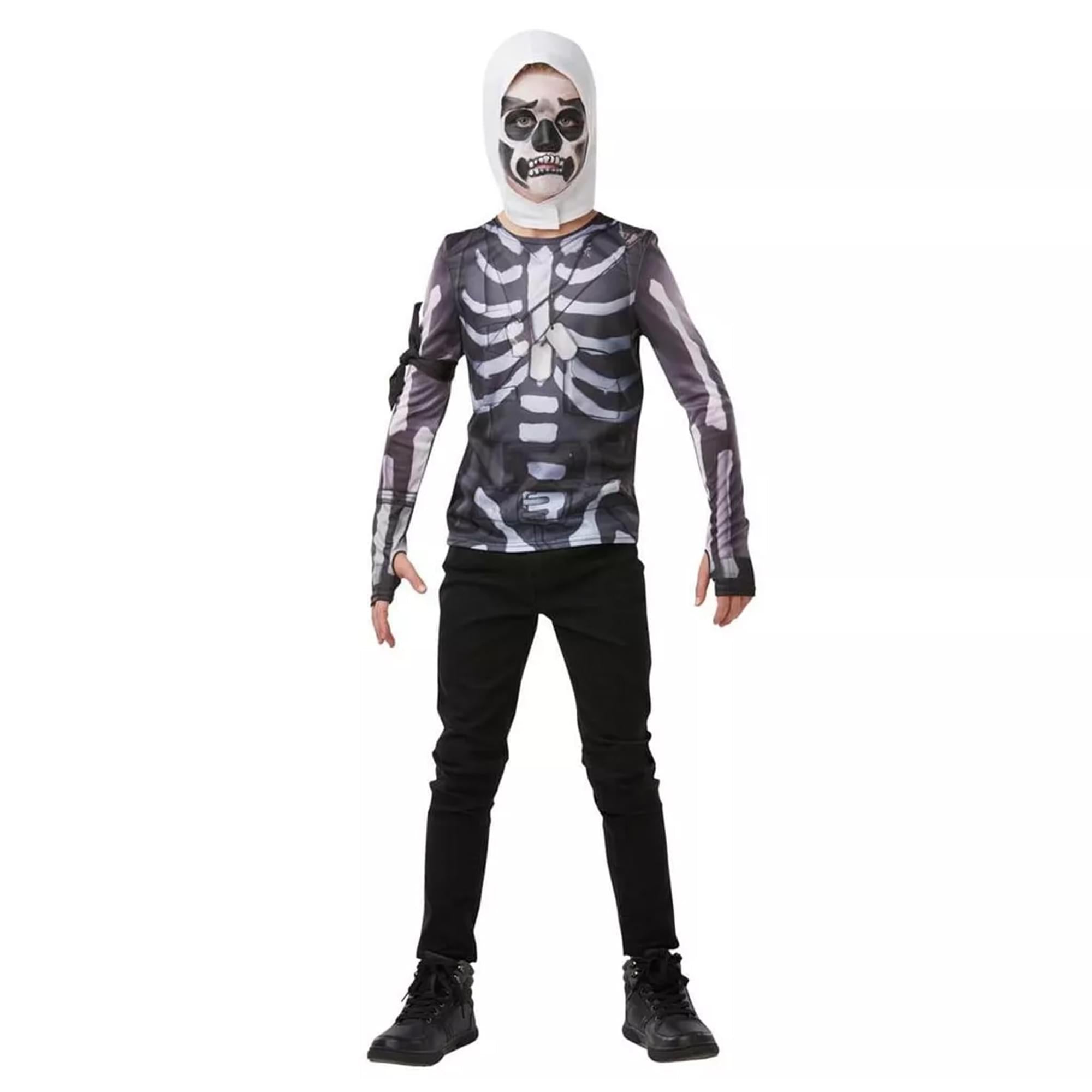 Fortnite Skull Trooper Long Sleeve Top For Kids – 100% Cotton Gaming Sweatshirt