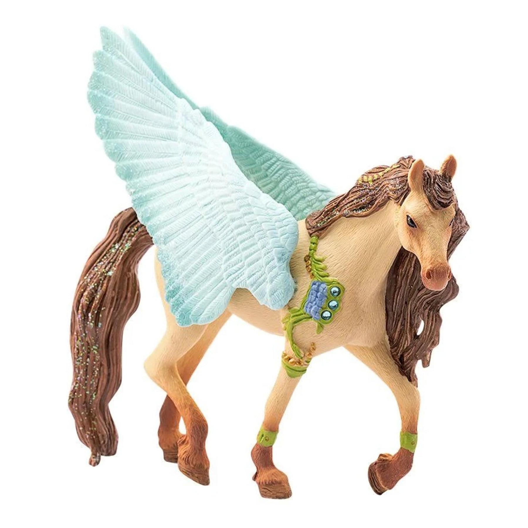 Schleich Decorated Pegasus Stallion Figure | 5.9 x 3.2 x 7.1 Inches