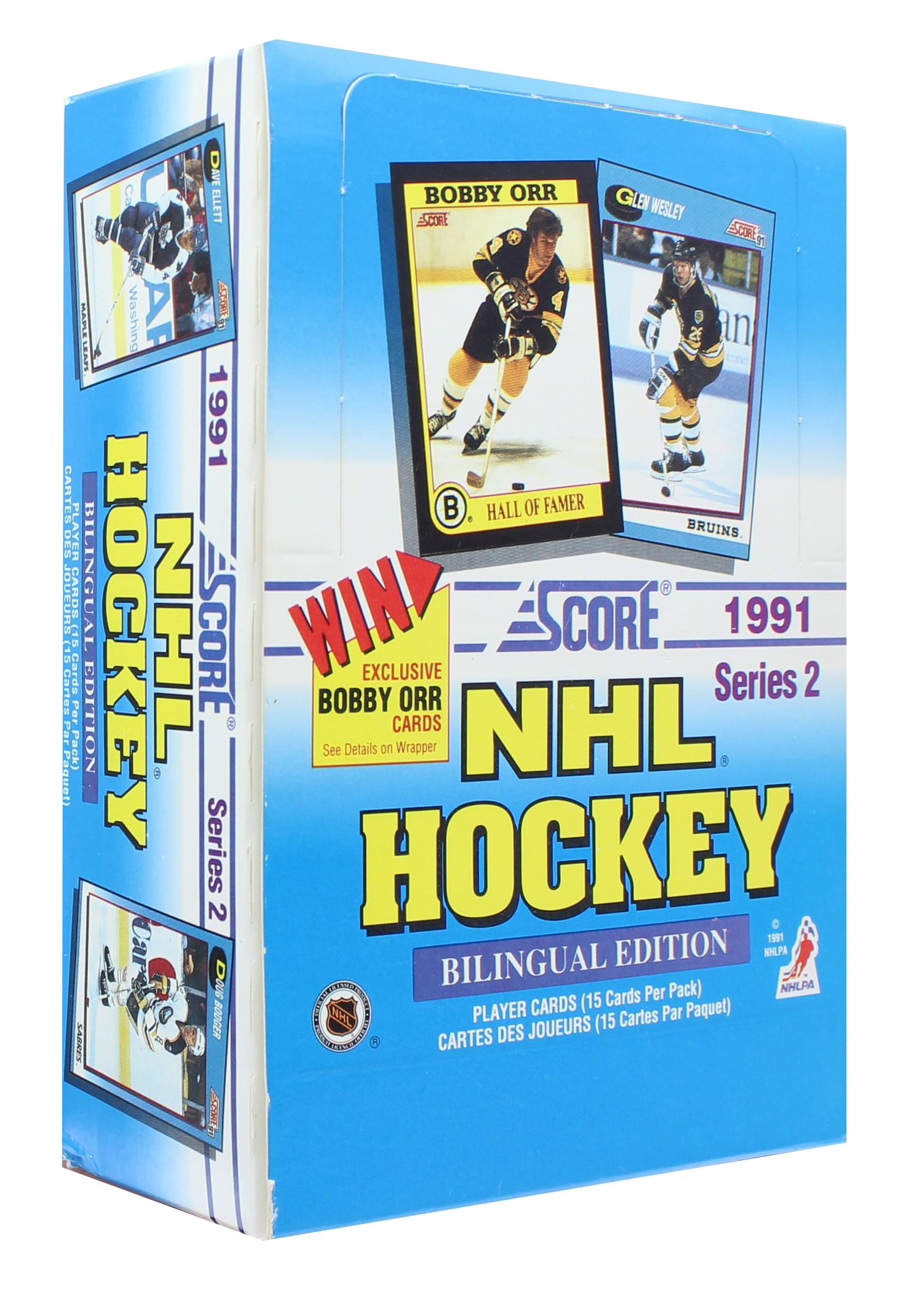 NHL 1991-92 Score Hockey Series 2 Bilingual Wax Box