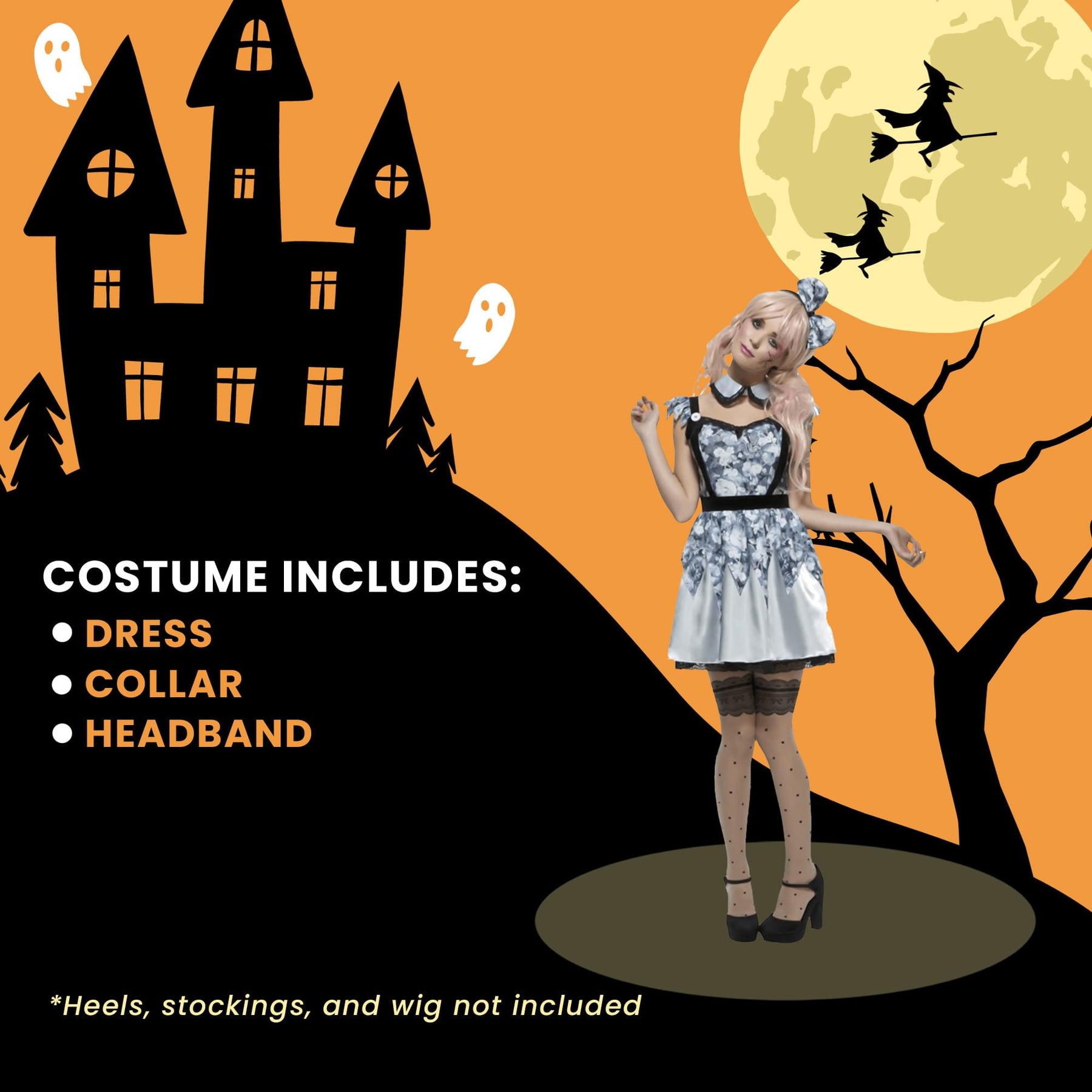 Fever Broken Doll Annie Adult Costume Large