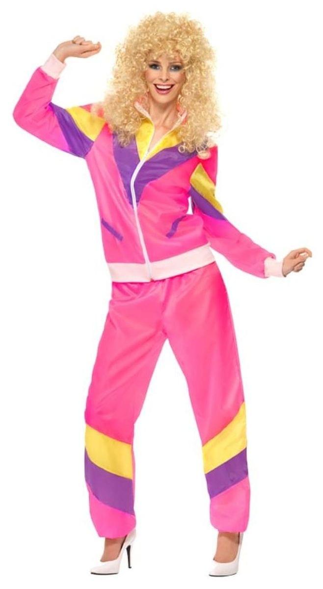 80's Height of Fashion Shell Suit Pink Costume