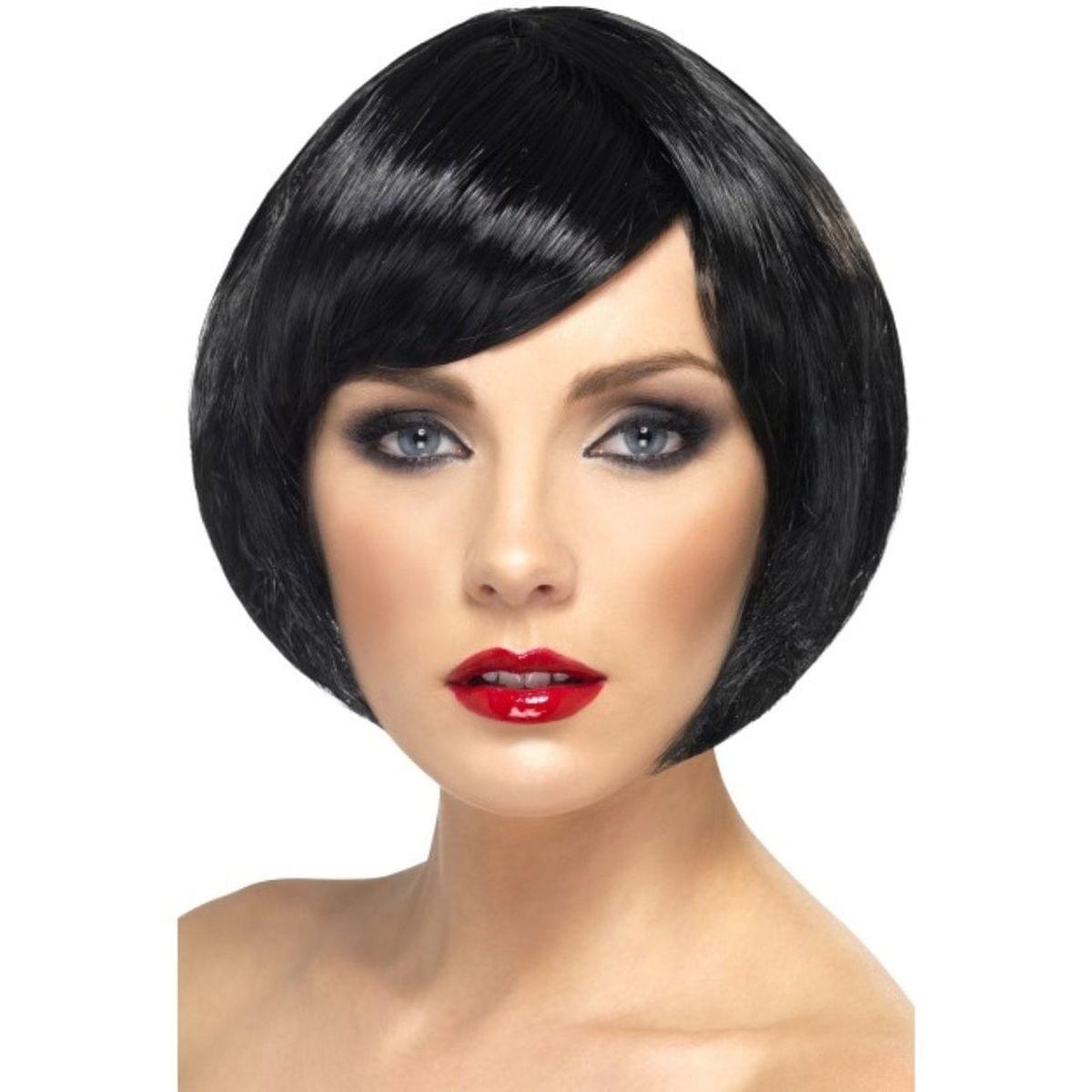 Babe Adult Costume Short Bob Black Wig