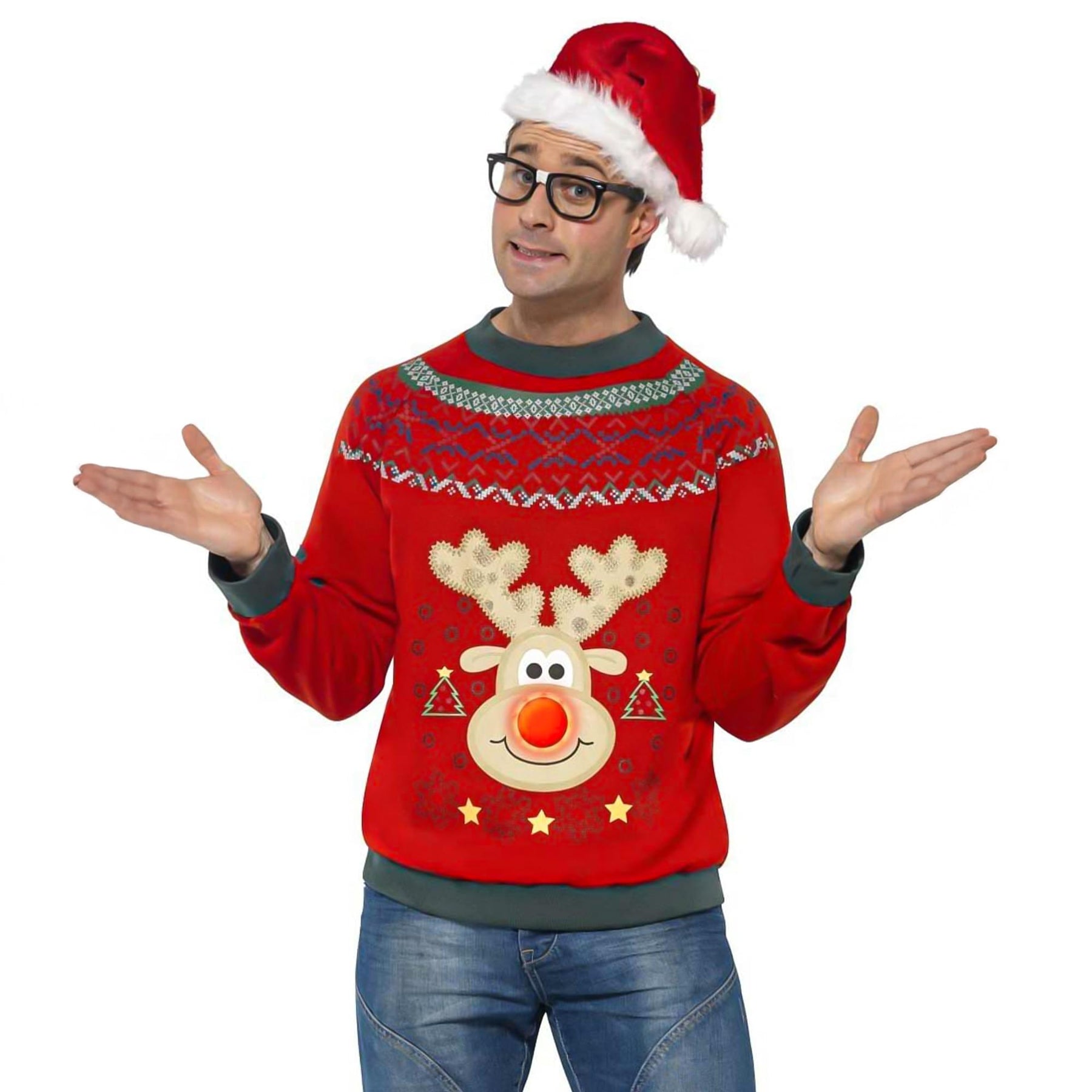 Christmas Jumper Chest Adult Costume