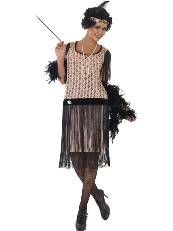 Coco 1920's Flapper Costume Dress Adult: Pink & Black
