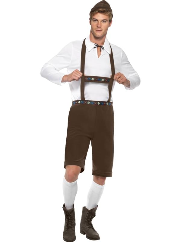 Bavarian Man Costume Adult: Brown
