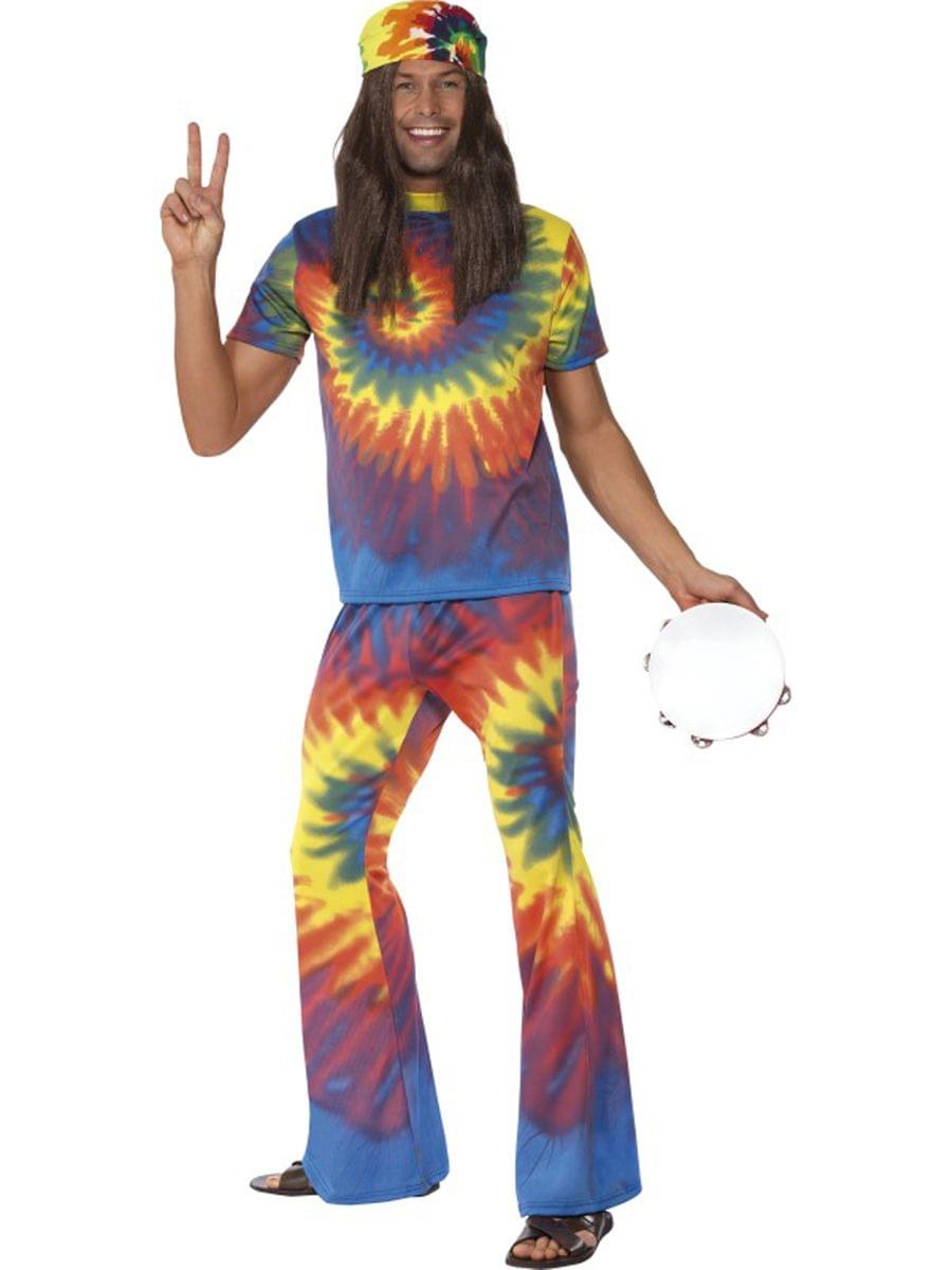 60's 70's Tie Dye Hippie Adult Costume