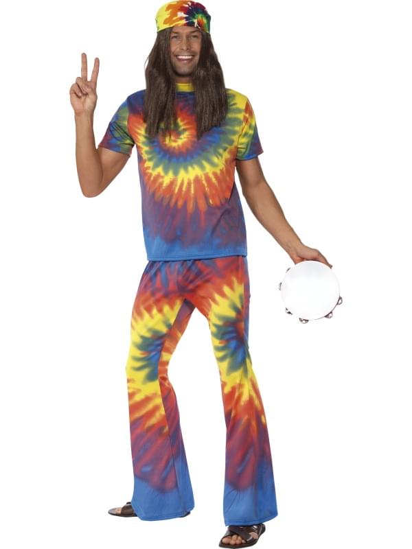 60's 70's Tie Dye Hippie Adult Costume