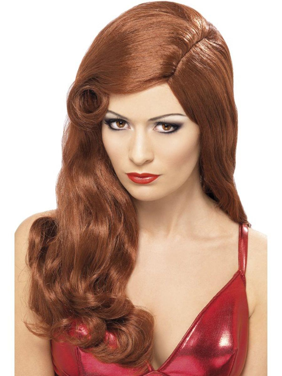 Silver Screen Adult Costume Long Auburn Wig