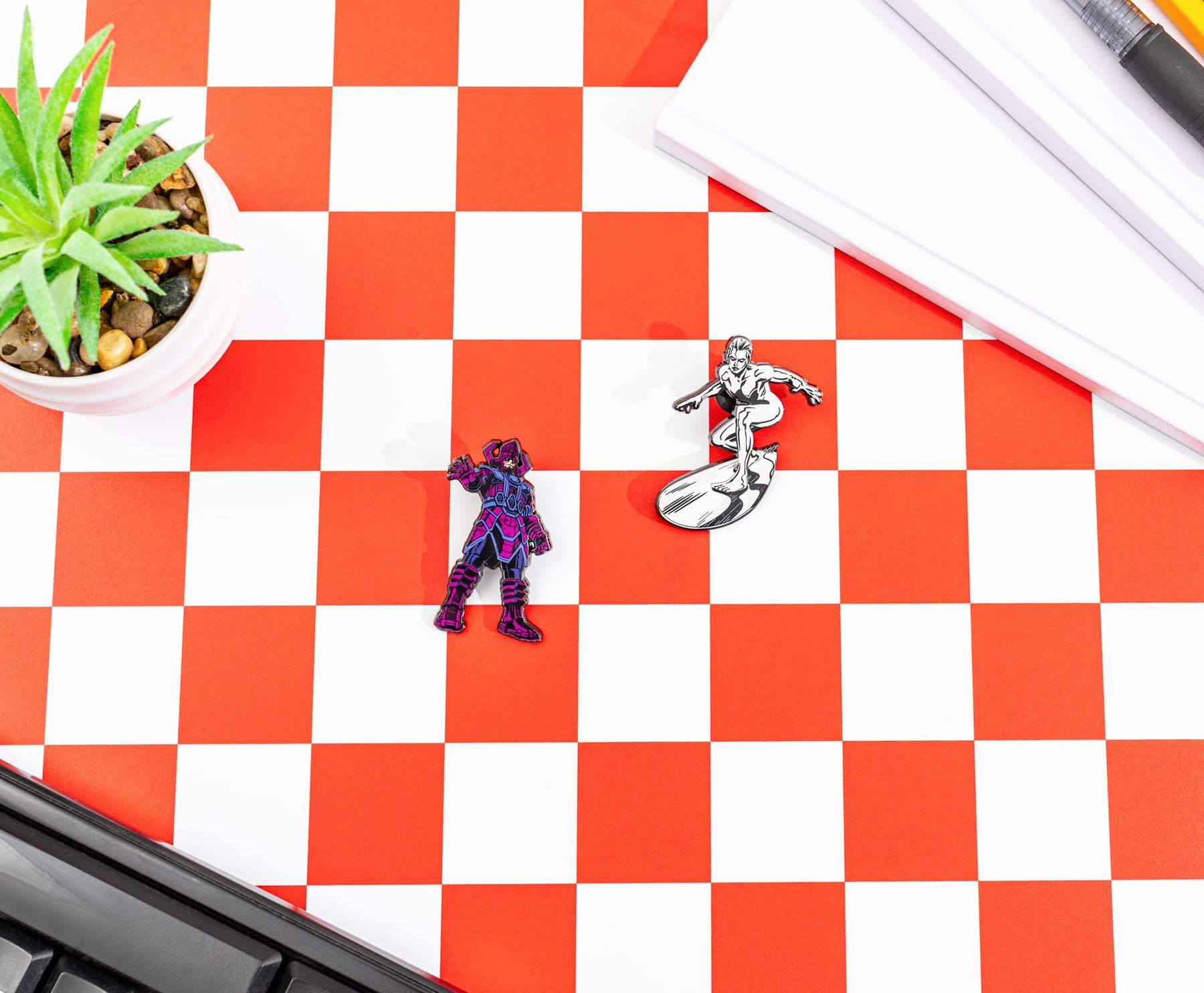 Marvel Studios Fantastic Four Galactus and Silver Surfer 2-Piece Enamel Pin Set