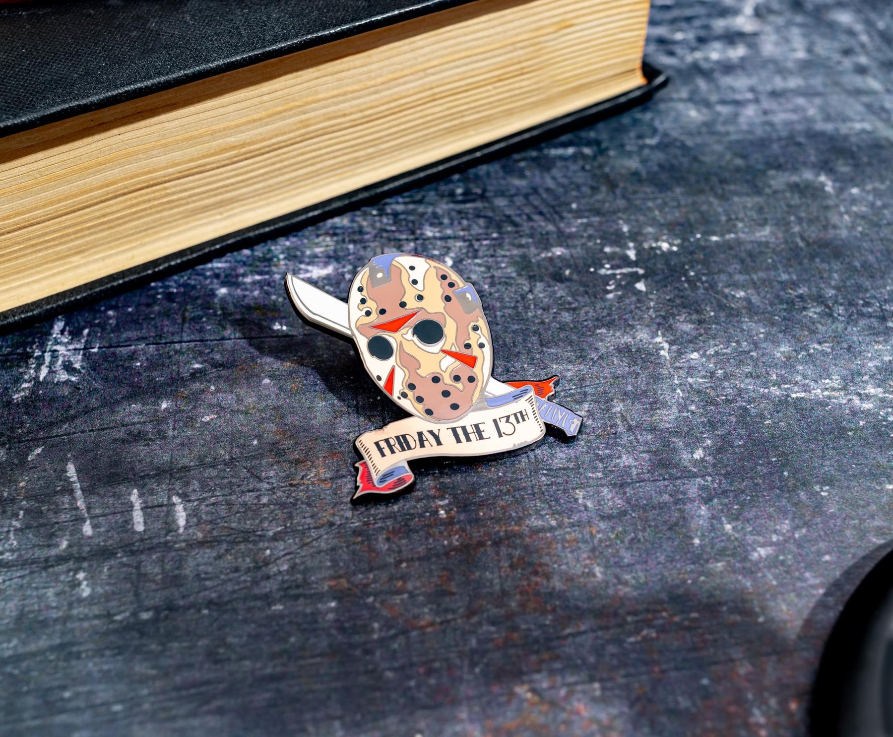Friday The 13th Jason Voorhees Mask With Machete Enamel Pin