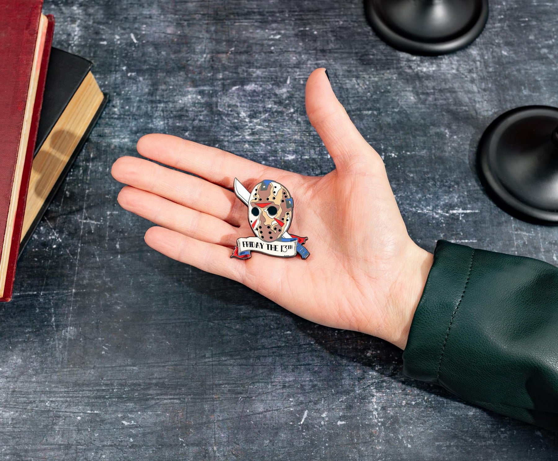 Friday The 13th Jason Voorhees Mask With Machete Enamel Pin