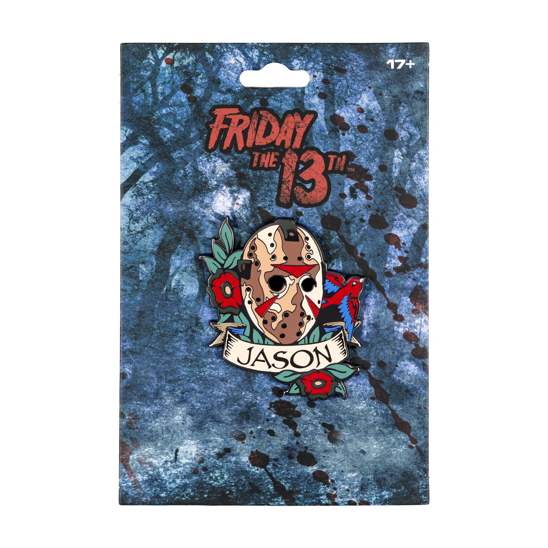 Friday The 13th Jason Voorhees Mask Traditional Tattoo Enamel Pin
